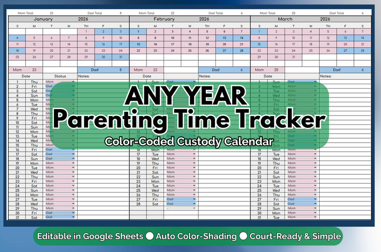 Custody Parenting Time Tracker