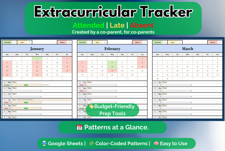 Extracurricular Attendance Tracker Extracurricular Attendance Tracker