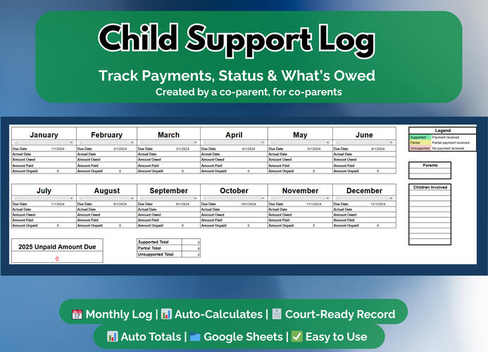 Child Support Log